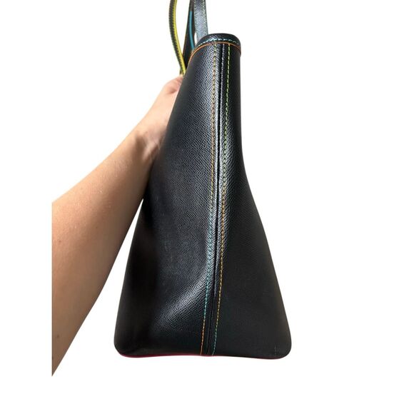 Kurt Geiger London Black Neon Multicolor Leather Richmond Tote Black - Picture 15 of 15